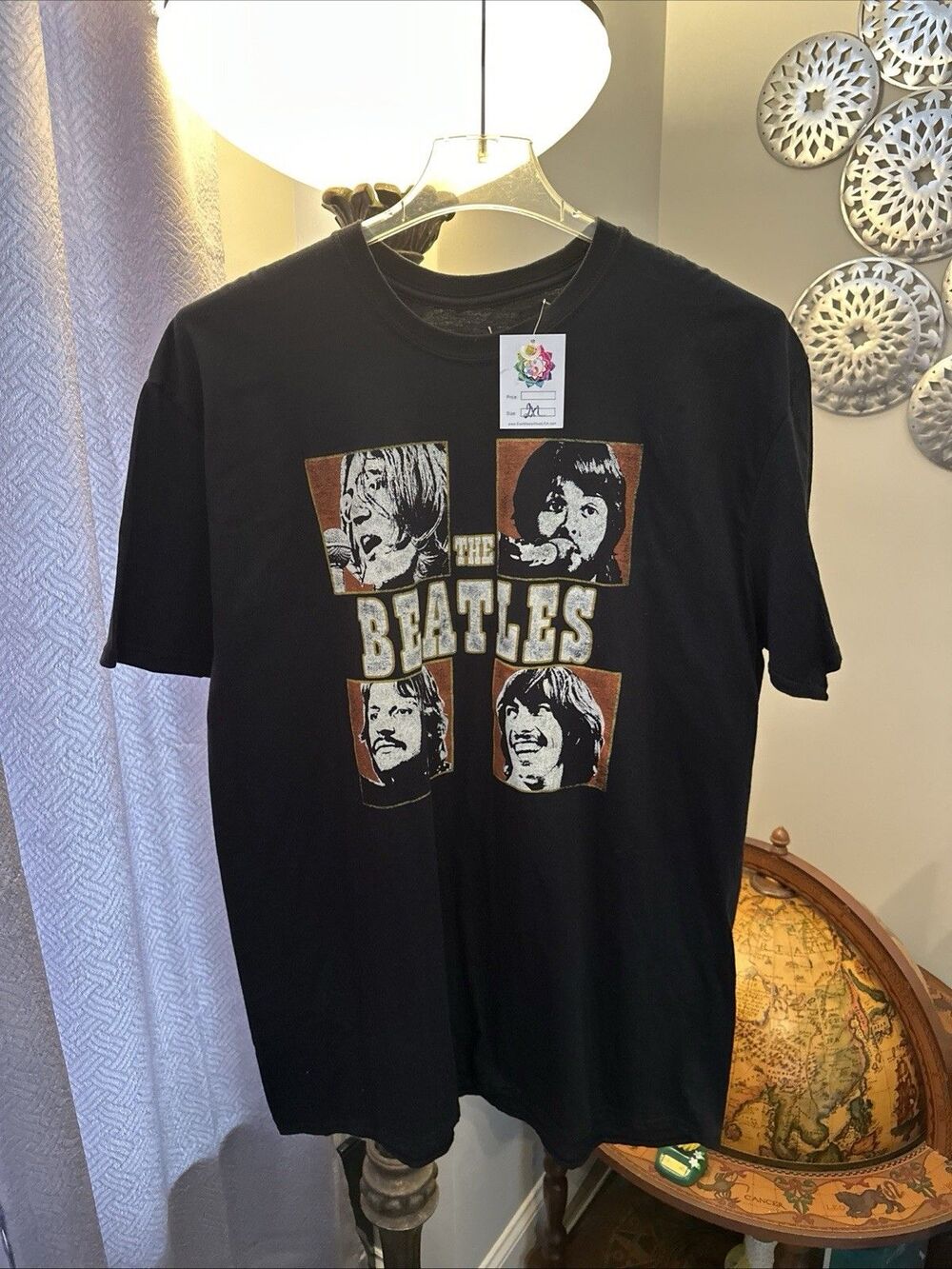 The Beatles Hot Topic APPLE T Shirt 2xl Black Graphic Rock Short Sleeve